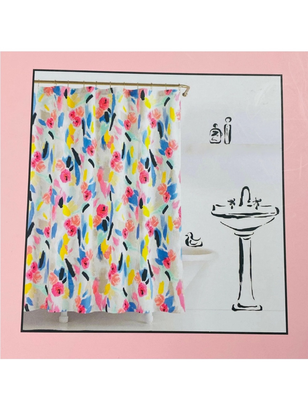 🕷️ kate spade paintball floral shower curtain